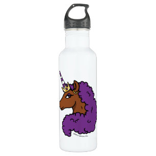 Bouteille D'eau Purple Afro Unicorn