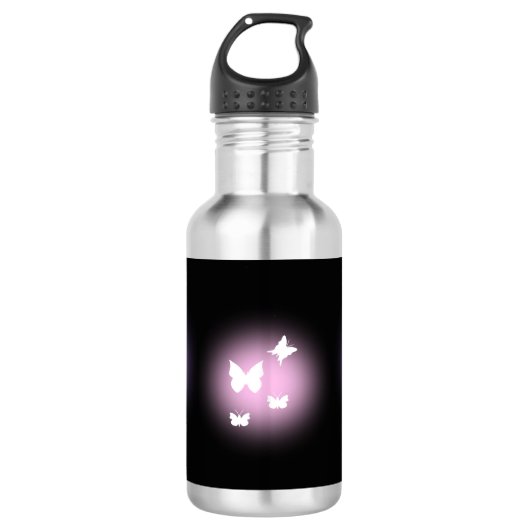 Bouteille D'eau ✨ Purple Glow & Butterflies 18 oz (Devant)