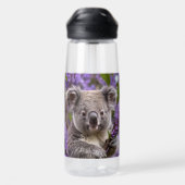 Bouteille D'eau Purple Jacaranda Koala Ours, (Arrière)