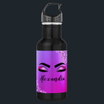 Bouteille D'eau Purple Pink Monogram Glitter Eyelashes<br><div class="desc">Faux violet et rose Parties scintillant étincelante métallique brossé Monogramme en métal Nom et cils initiaux (cils), extensions d'oreillettes et bouteille d'eau d'yeux. Cela rend le cadeau parfait pour 16 ans, mariage, douche nuptiale, anniversaire, baby shower ou bachelorette cadeau pour quelqu'un décorant sa chambre dans le style cool de tendance....</div>