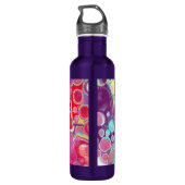 Bouteille D'eau Purple, Rouge, Jaune, Bleu Abstrait personnalisé (Dos)