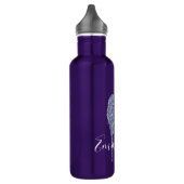 Bouteille D'eau Purple Unicorn Parties scintillant personnalisée (Gauche)