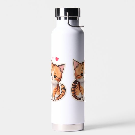 Bouteille D'eau “Purr-fect Pair” “Double the Whiskers, Double the (Gauche)