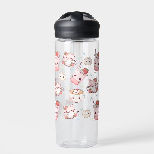 Bouteille d'eau Purr-parfaitement Kawaii Chat Came (Extérieur)