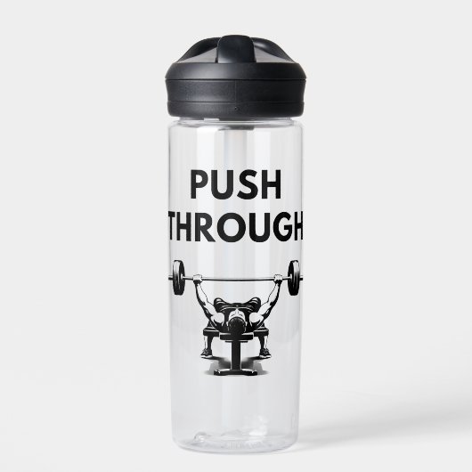 Bouteille D'eau PUSH THROUGH Water Bottle Gym Motivation (Extérieur)