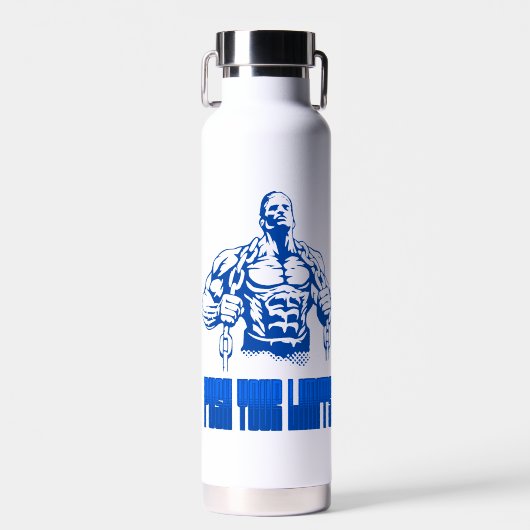 Bouteille D'eau Push Your Limits - Bodybuilding and Determination (Avant)