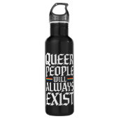 Bouteille D'eau Queer Pride Pride Les Gens Queer Existeront Toujou (Devant)