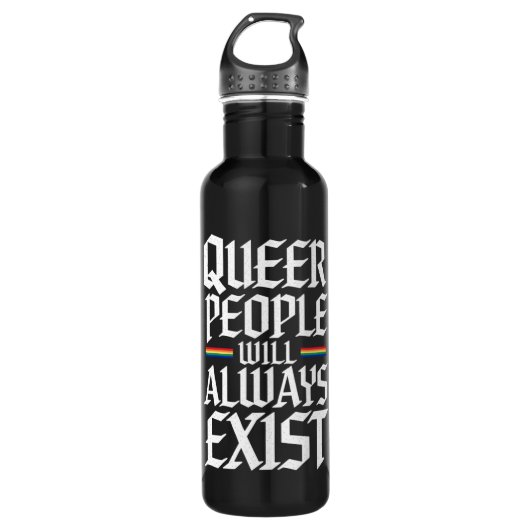 Bouteille D'eau Queer Pride Pride Les Gens Queer Existeront Toujou (Devant)