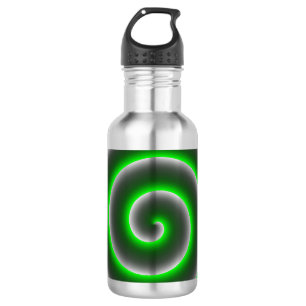Bouteille D'eau Quer mudar a cor de fundo? Espiral verde claro.