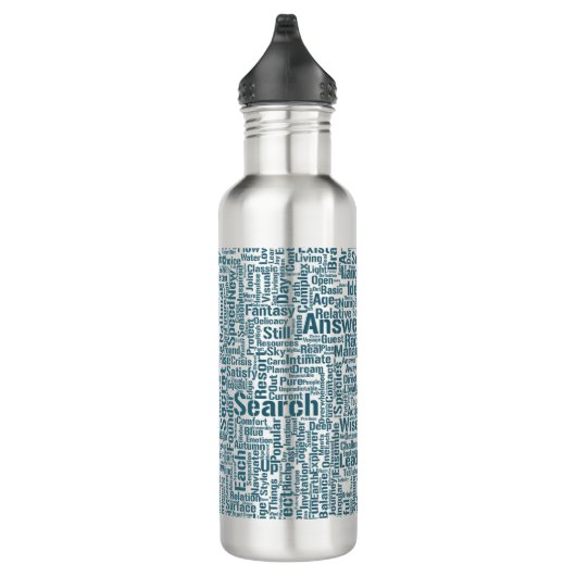 Bouteille D'eau Question Apprendre Nuage MotssTexte Motif Message (Droite)