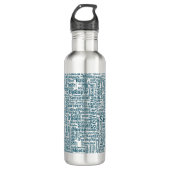 Bouteille D'eau Question Apprendre Nuage MotssTexte Motif Message (Devant)