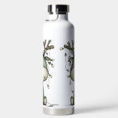 BOUTEILLE D'EAU QUIRKY GREEN HOLIDAY CHRISTMAS REINDEER AND LIGHTS (Droite)