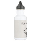 Bouteille D'eau Quirky Whimsical Black Cat Glittery-Bonjour magnif (Gauche)