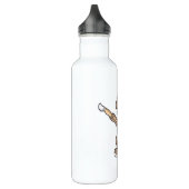 Bouteille D'eau Rabbit comme peintre avec pinceau et peinture (Gauche)