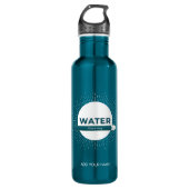 Bouteille D'eau Radiant Sun Water Quote with Good Day Bar (Devant)