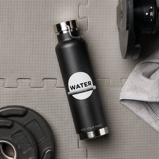 Bouteille D'eau Radiant Sun Water Quote with Good Day Bar (Salle de sport (pivotée))