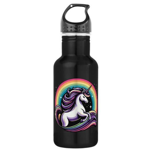 Bouteille D'eau Raibow Unicorn (Devant)