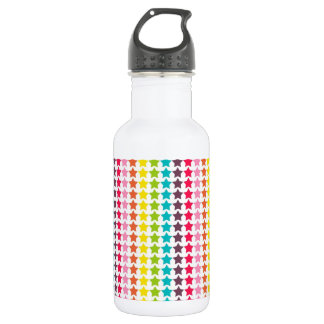 Bouteille D'eau Rainbow Colours Star Motif