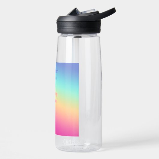 Bouteille D'eau Rainbow Fun Chug, Nom + 5 textes personnalisés 25  (Gauche)