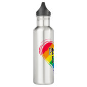 Bouteille D'eau Rainbow Heart Flag Fier papa LGBT Gay pride Mois (Gauche)
