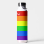 Bouteille D'eau Rainbow Love is Love Gay pride Personnalisé (Gauche)