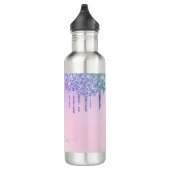 Bouteille D'eau Rainbow parties scintillant scintillement script g (Droite)