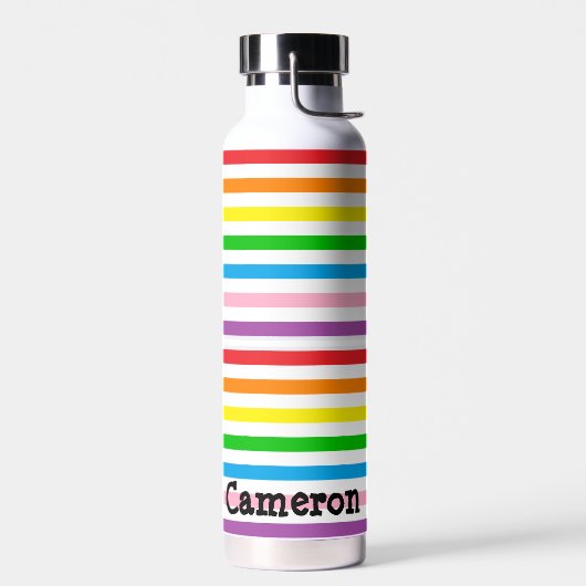 Bouteille D'eau Rainbow Stripes Custom (Gauche)