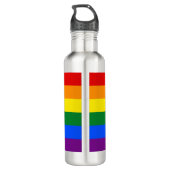 Bouteille D'eau Rainbow Stripes Design Gay pride Water Botté (Dos)
