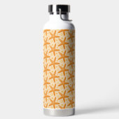 BOUTEILLE D'EAU RANGÉES D'ÉTOILES DE MER ORANGE PASTEL (Droite)