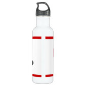 Bouteille D'eau Raquettes de ping-pong de table et boule noir, rou (Dos)