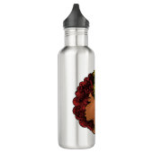 Bouteille D'eau Rasta femme noire afro rouge jaune vert (Gauche)