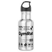 Bouteille D'eau RatDeGym Définition de code-barres drôle Sport Fit (Devant)