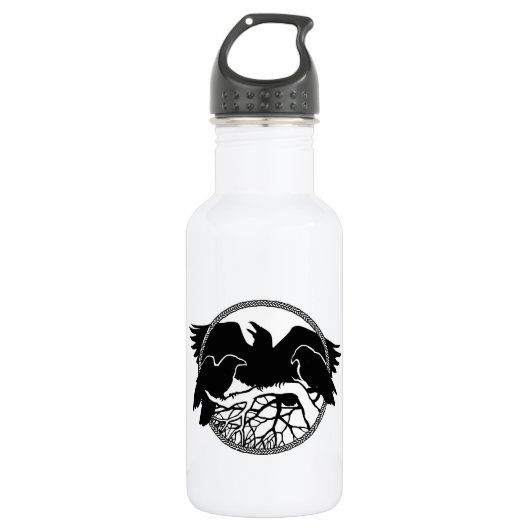 Bouteille D'eau Raven Art Cool Crow Art Sport Botté (Devant)