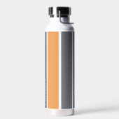 Bouteille d'eau rayée bleu-jaune personnalisée (Gauche)