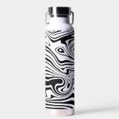 Bouteille d'eau rayée noire et blanche (Avant)