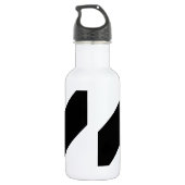 Bouteille D'eau Rayure de base 1 noire et blanche (Dos)