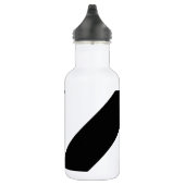 Bouteille D'eau Rayure de base 1 noire et blanche (Droite)