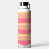 Bouteille D'eau Rayure de cabane rose et or (Plage)