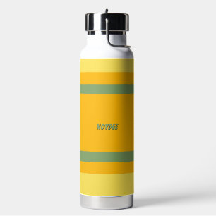 Bouteille D'eau Rayures centrales horizontales orange jaune vert
