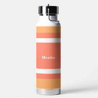 Bouteille D'eau Rayures centrales Lignes horizontales Rouge Orange