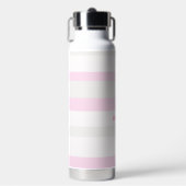 Bouteille D'eau Rayures horizontales Harmony Gris Rose Blanc (Salle de sport)