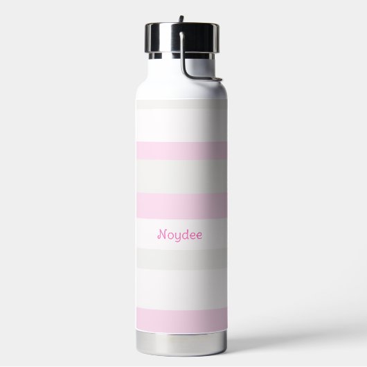 Bouteille D'eau Rayures horizontales Harmony Gris Rose Blanc (Gym)