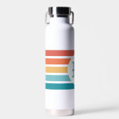 Bouteille D'eau Rayures rétrogrades monogrammes personnalisées (Avant)