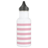 Bouteille D'eau Rayures roses, rayures blanches, motif rayé (Gauche)