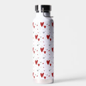 Bouteille D'eau Red and Black Hand Drawn Doodle Hearts (Gauche)
