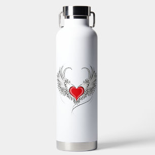 Bouteille D'eau Red Angel Coeur avec ailes