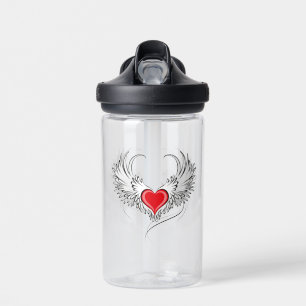 Bouteille D'eau Red Angel Coeur avec ailes
