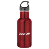 Bouteille D'eau RED Custom Stainless Steel Water Bottle 18oz. (Devant)