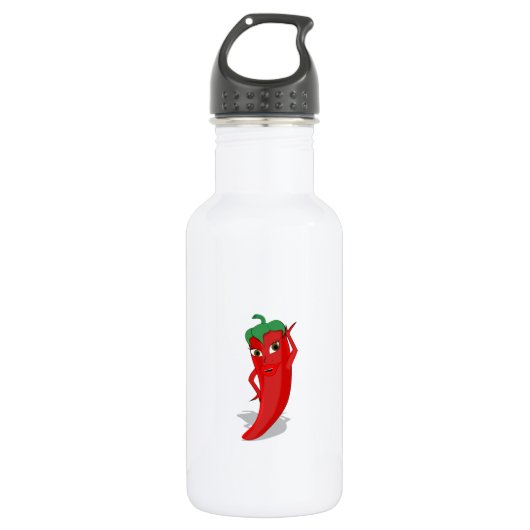 Bouteille D'eau Red Hot Pepper Diva inoxydable (Devant)