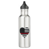 Bouteille D'eau Red Line Flag Heart (Droite)